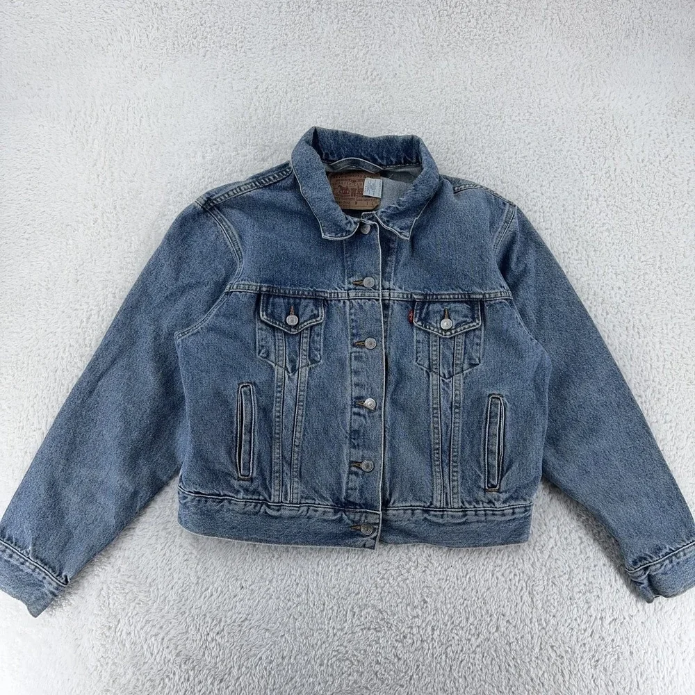Vintage 90s Levis Denim Trucker‎ Jacket Mens M 77441-7112 Classic USA